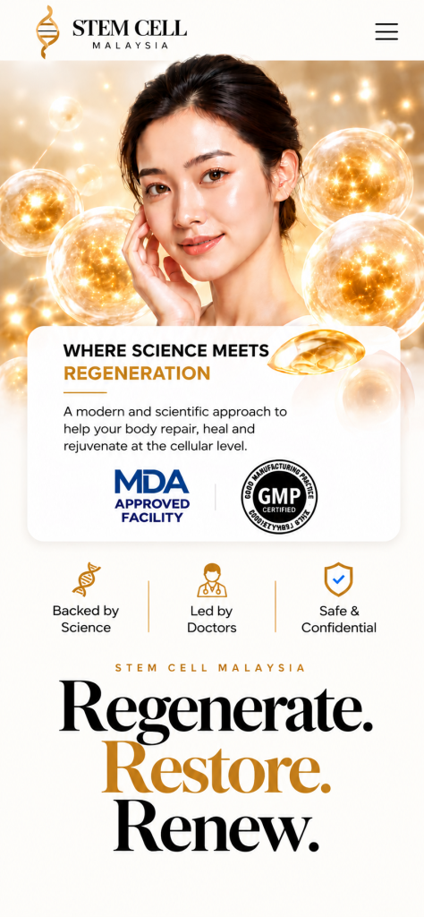 golden stem cell regeneration banner
